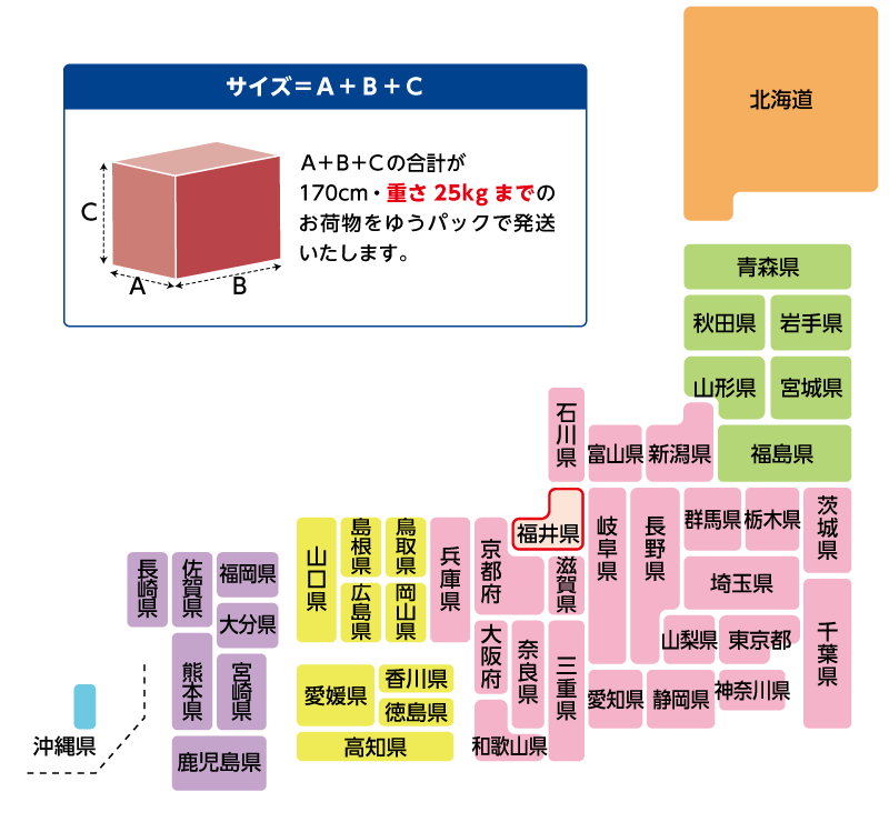 （図）地域の色分けとサイズ詳細